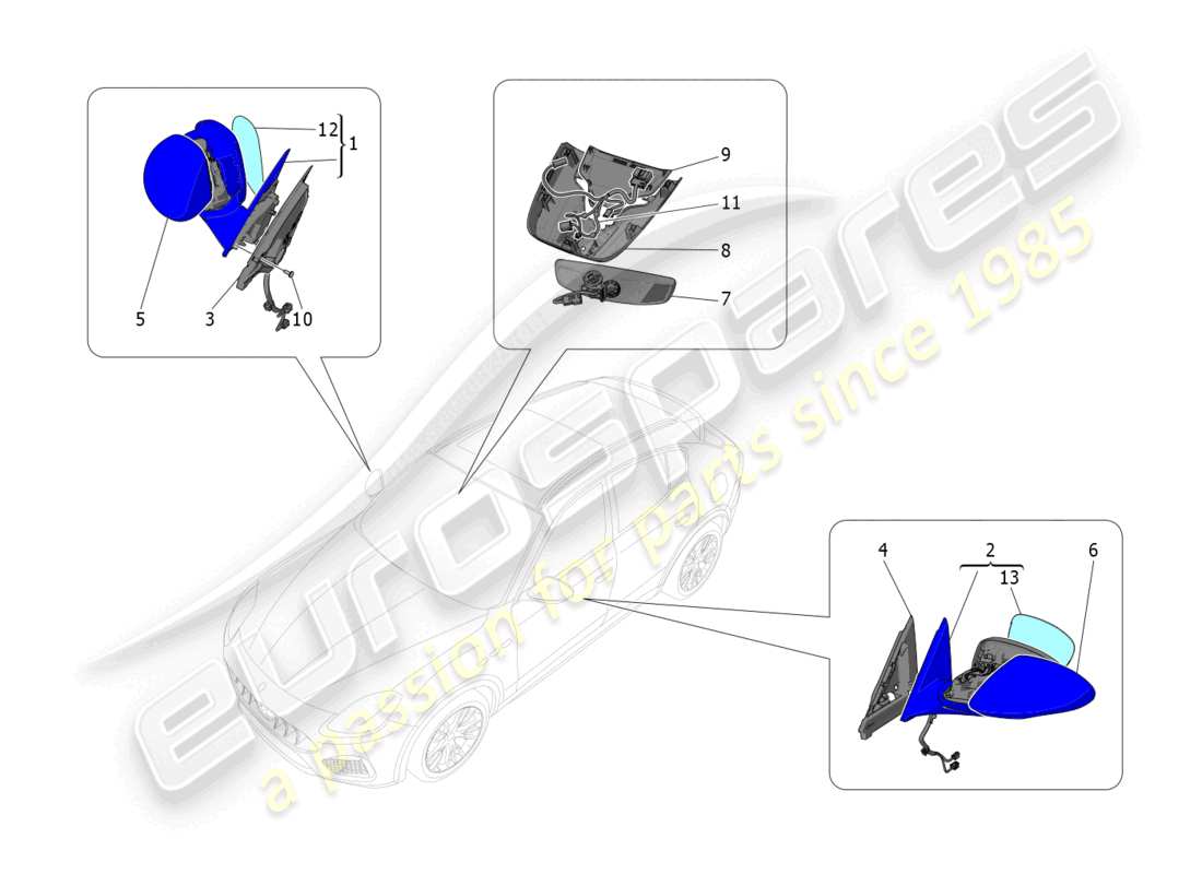 a part diagram from the maserati grecale parts catalogue
