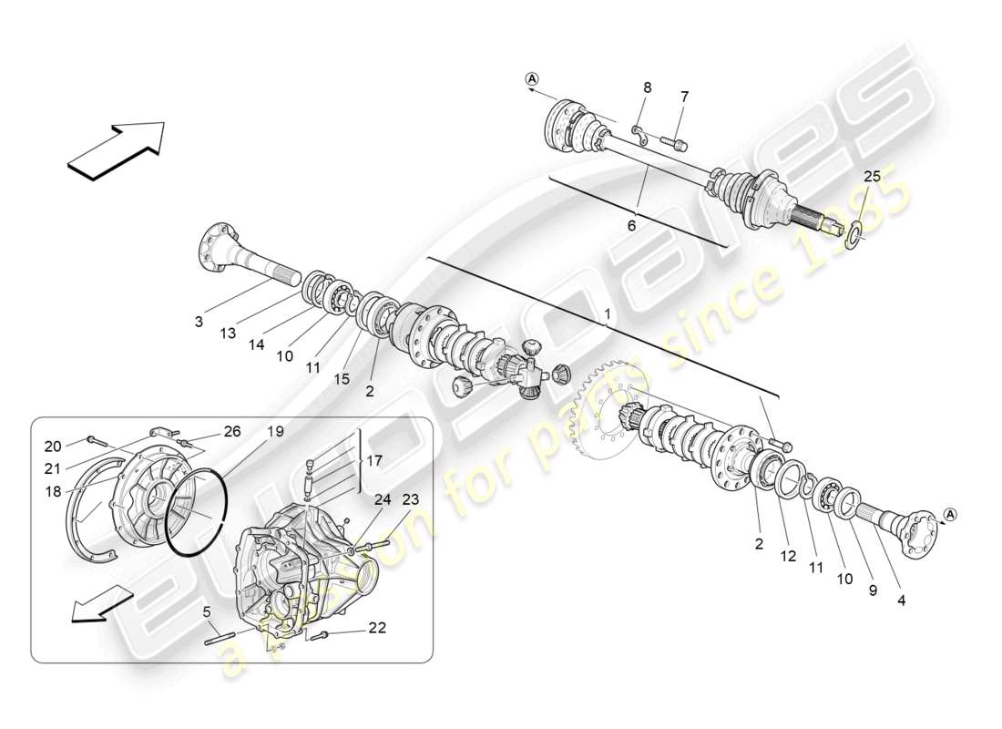 a part diagram from the maserati granturismo mc stradale (2013) parts catalogue