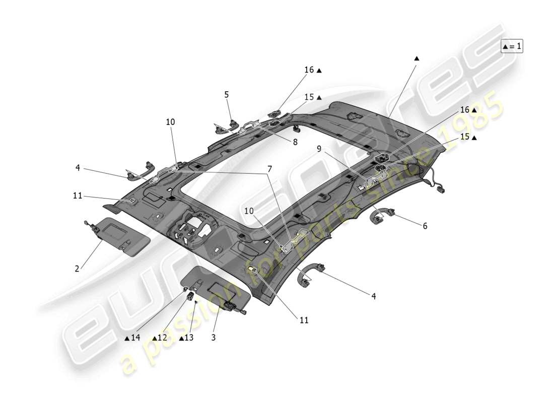 a part diagram from the maserati grecale parts catalogue