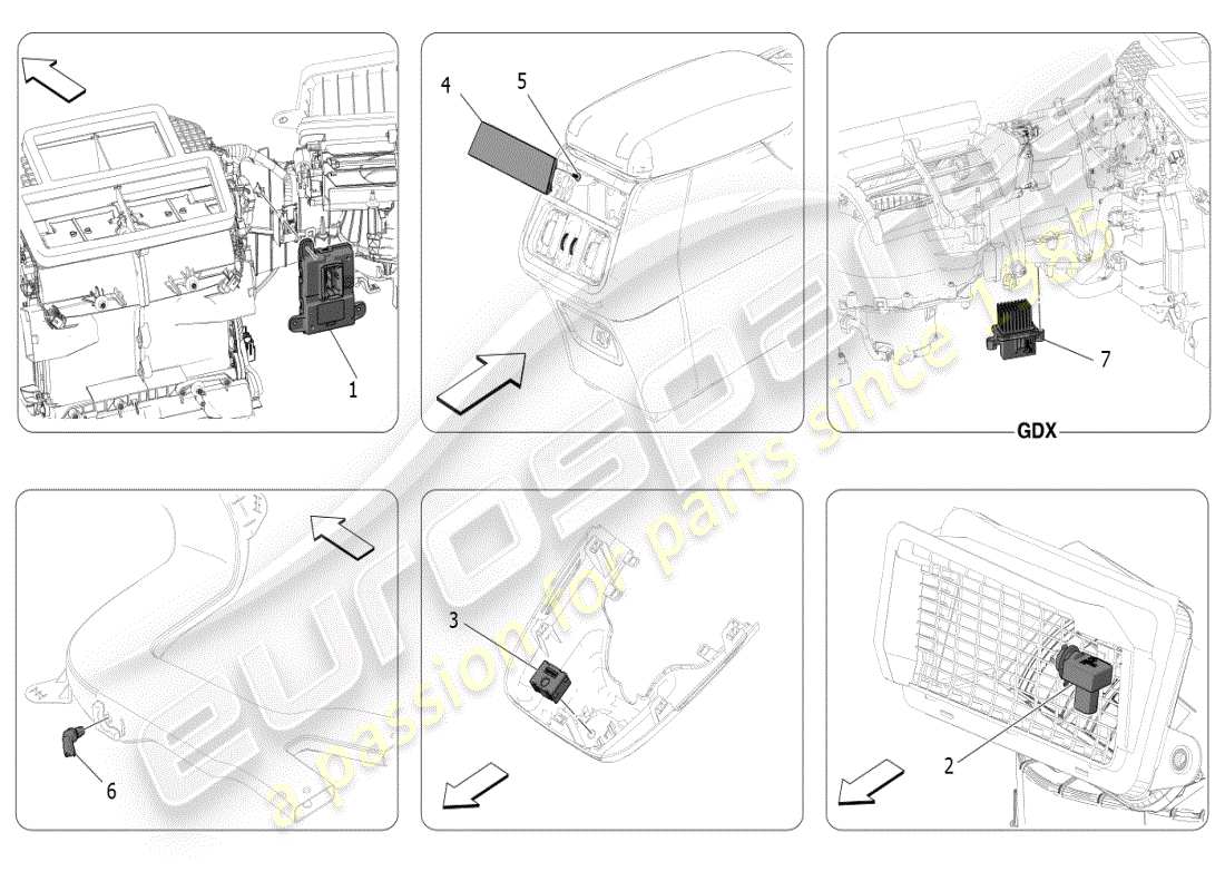 a part diagram from the maserati grecale parts catalogue