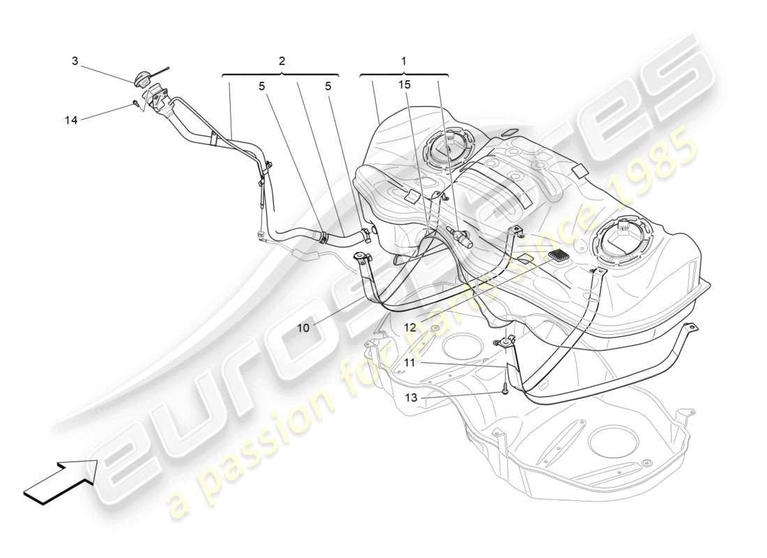 a part diagram from the maserati levante gts (2020) parts catalogue