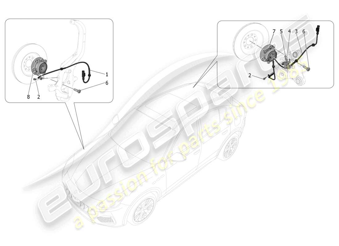 a part diagram from the maserati grecale parts catalogue