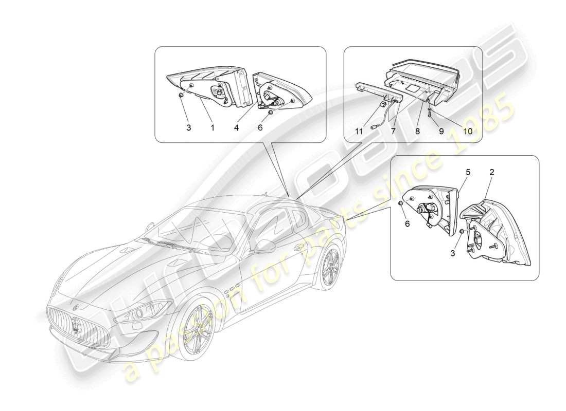 a part diagram from the maserati granturismo mc stradale (2011) parts catalogue
