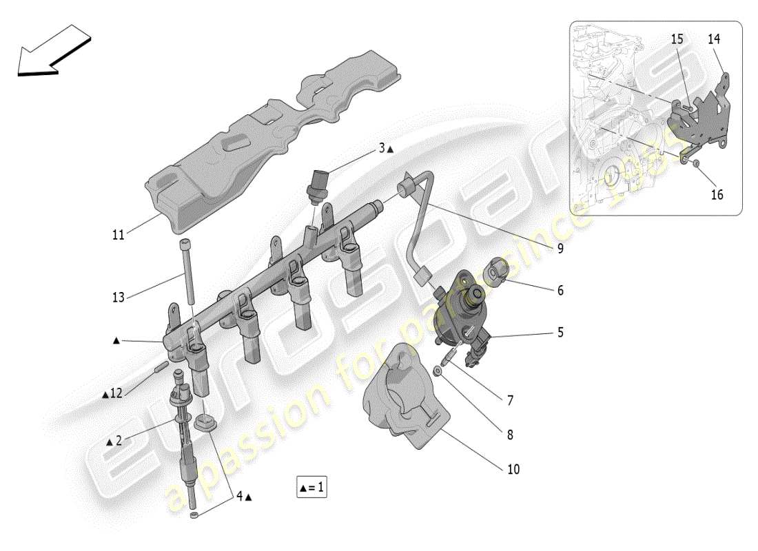 a part diagram from the maserati grecale modena (2023) parts catalogue