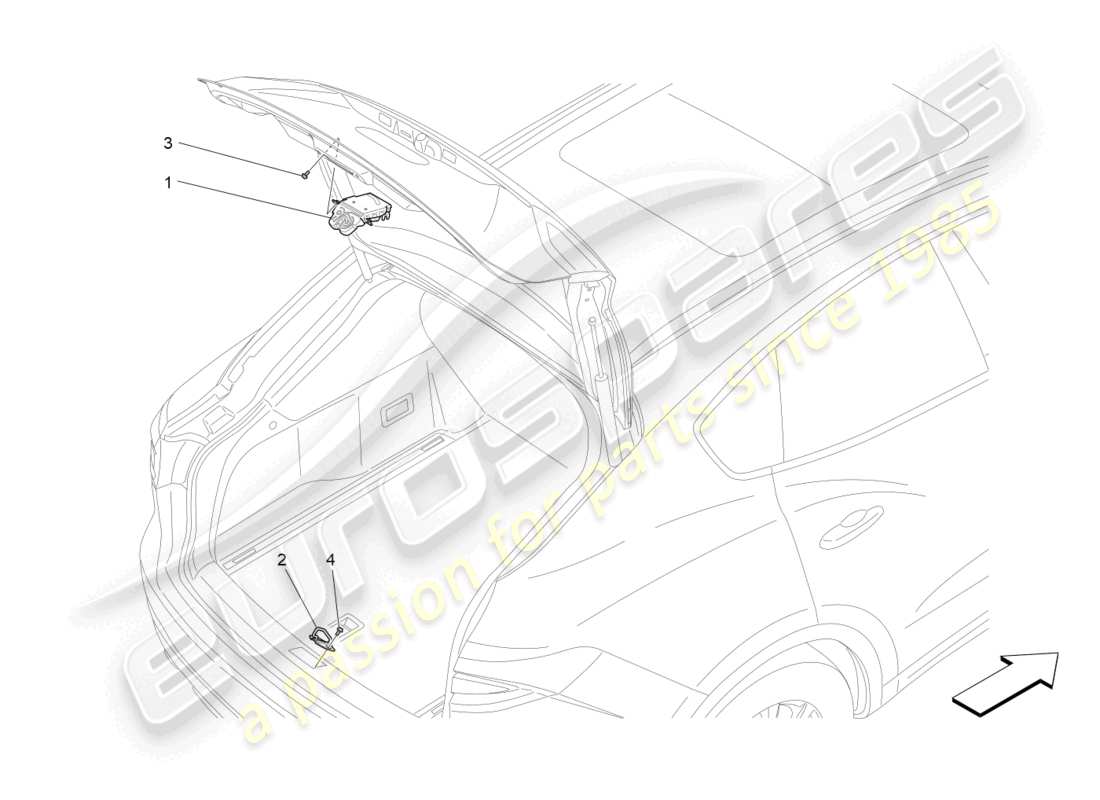a part diagram from the maserati levante trofeo (2020) parts catalogue