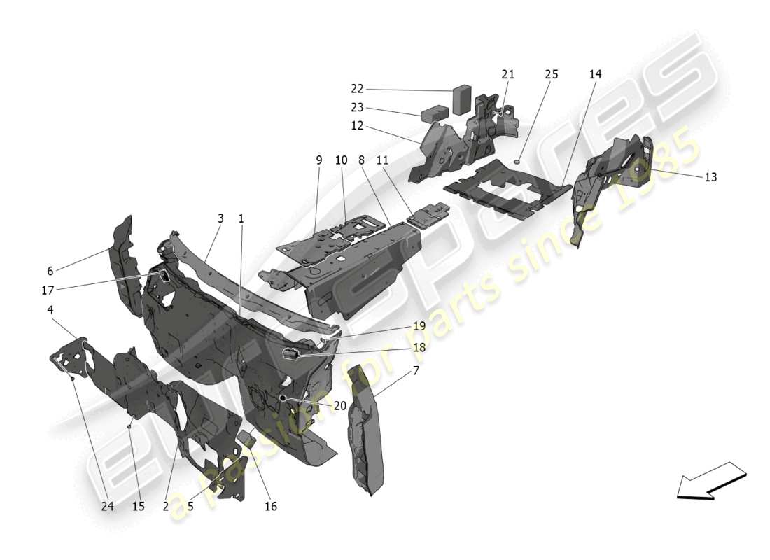 a part diagram from the maserati grecale parts catalogue