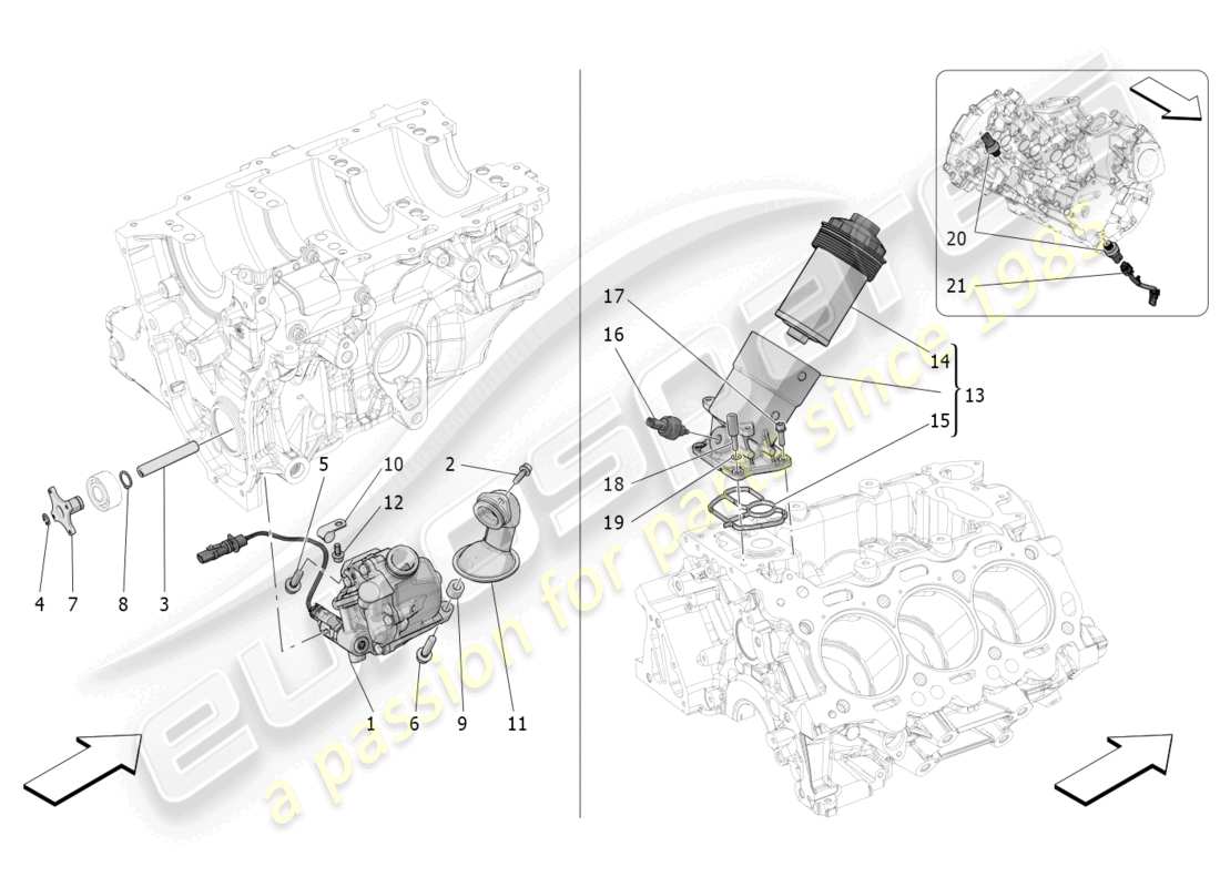 a part diagram from the maserati grecale parts catalogue