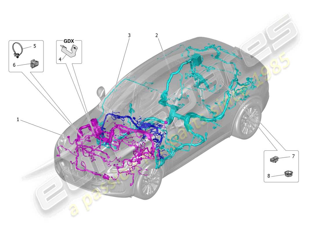 a part diagram from the maserati grecale parts catalogue