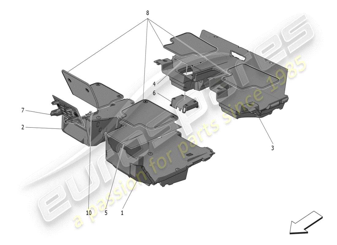 a part diagram from the maserati grecale parts catalogue