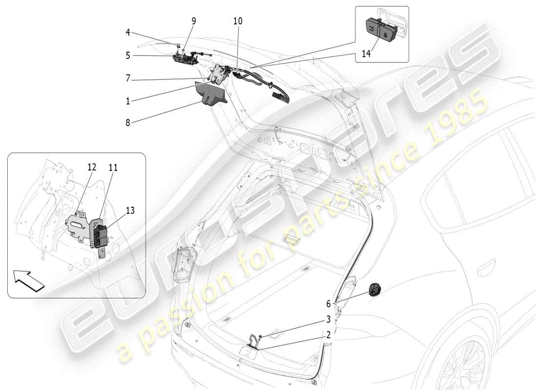 a part diagram from the maserati grecale modena (2023) parts catalogue
