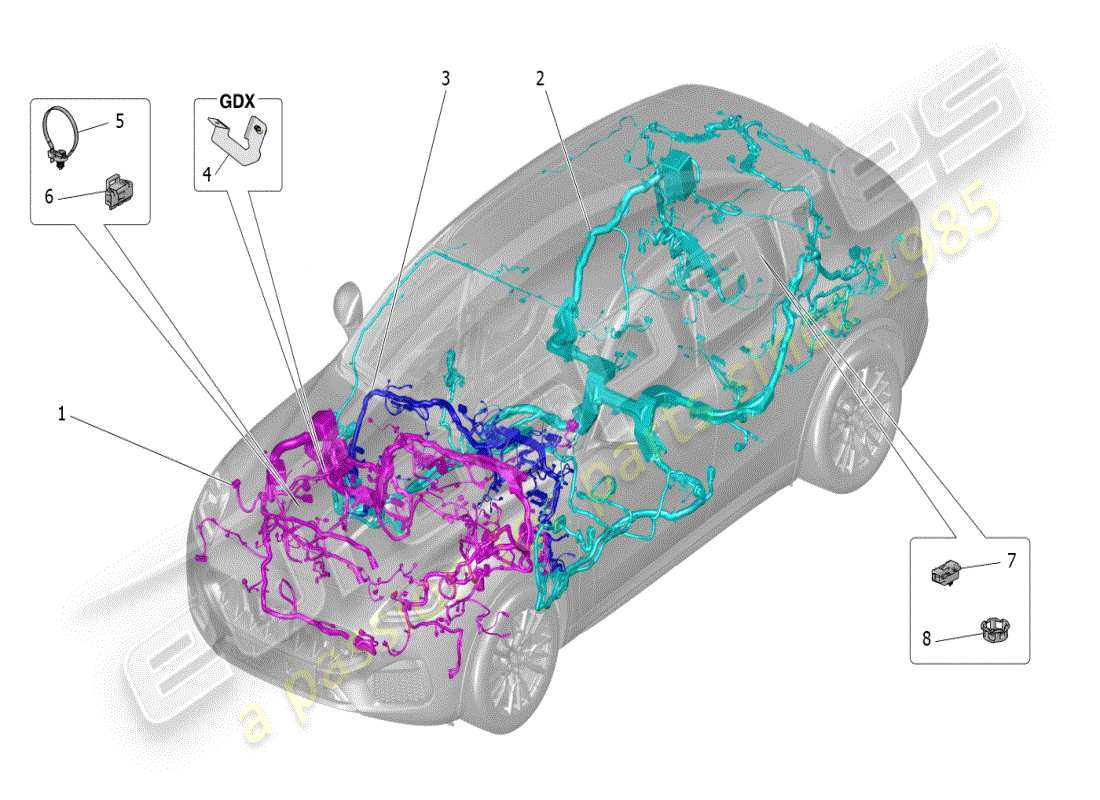a part diagram from the Maserati Grecale Modena (2023) parts catalogue