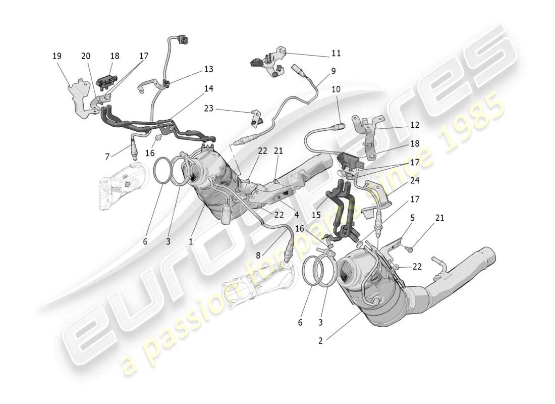 a part diagram from the maserati grecale parts catalogue
