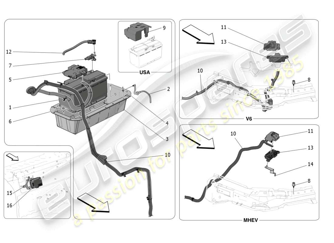 a part diagram from the maserati grecale parts catalogue