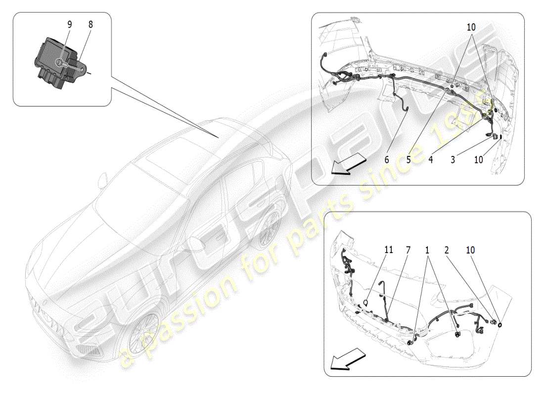 a part diagram from the maserati grecale parts catalogue