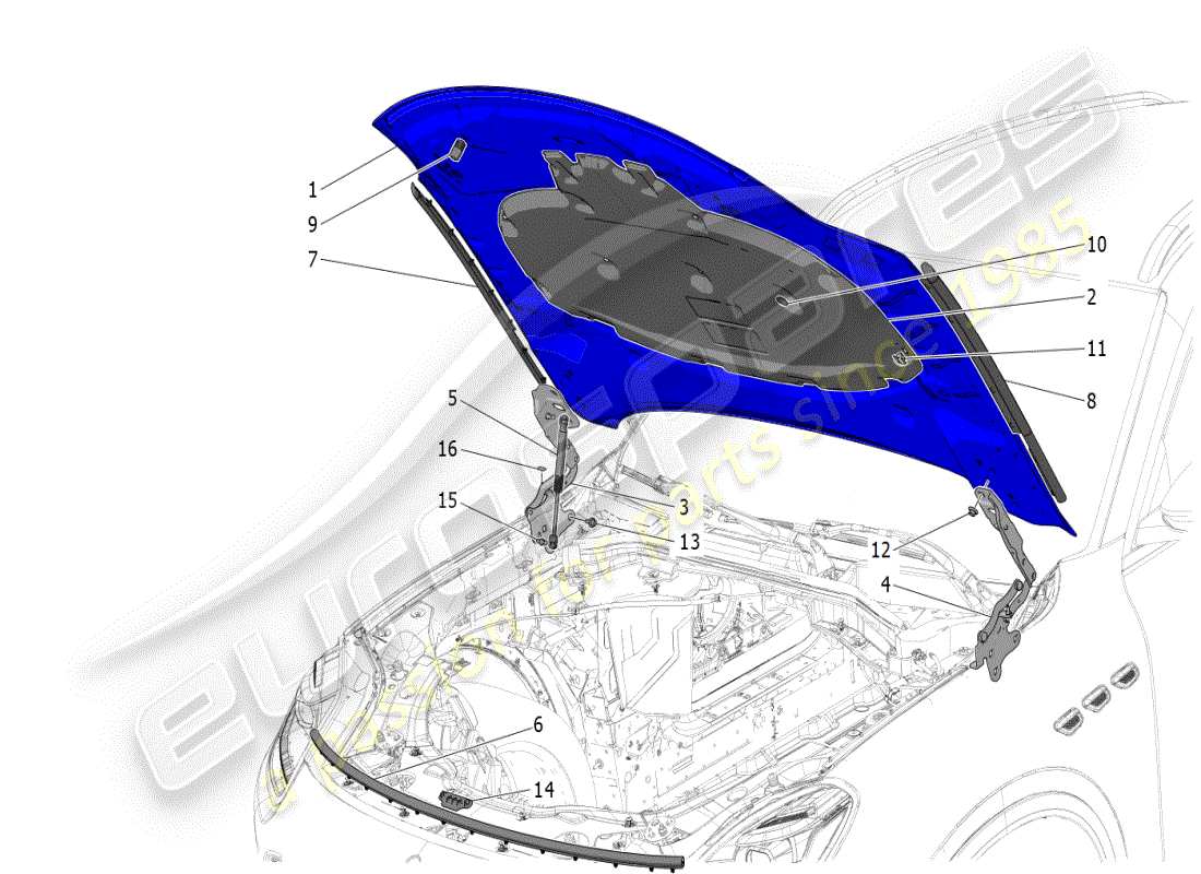 a part diagram from the maserati grecale parts catalogue