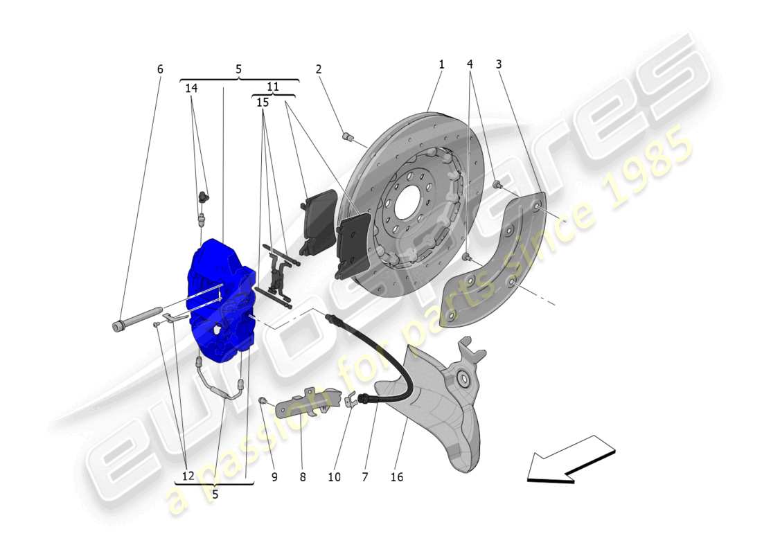 a part diagram from the maserati mc20 parts catalogue