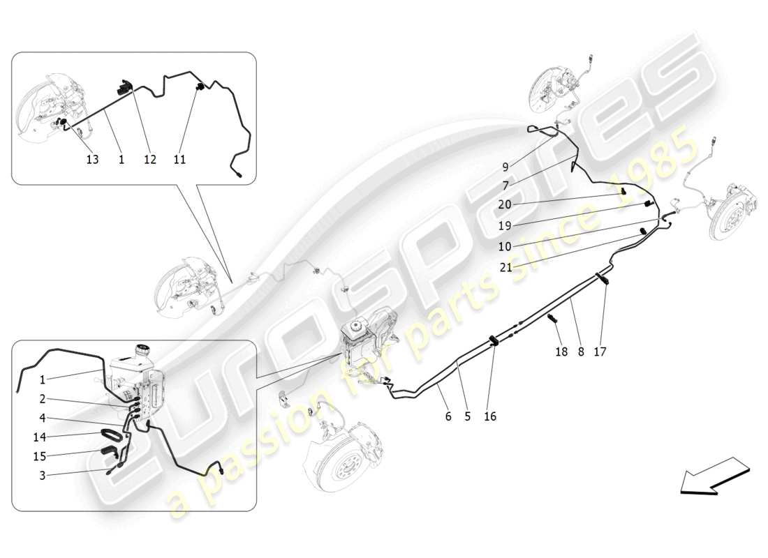 VIEW PARTS DIAGRAMS FROM THE MASERATI GRECALE PARTS CATALOGUE a part diagram from the maserati grecale parts catalogue