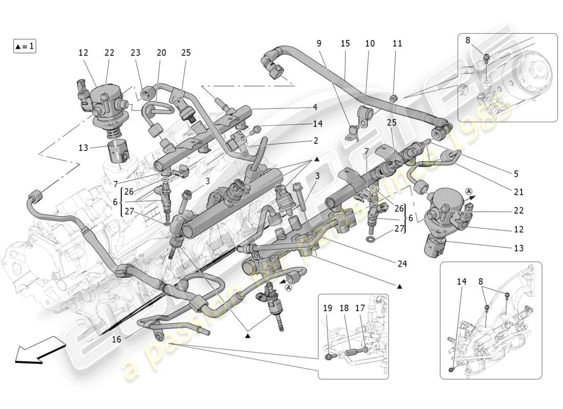 a part diagram from the maserati mc20 cielo (2023) parts catalogue