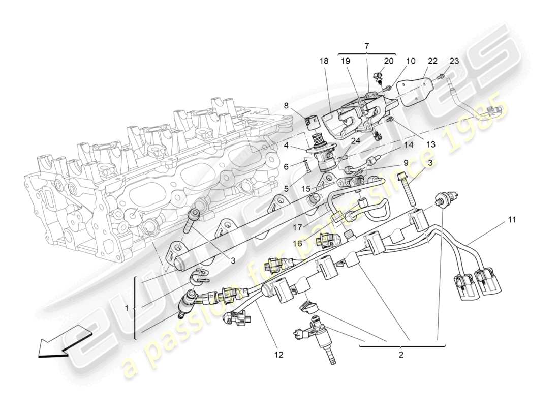 a part diagram from the maserati levante (2019) parts catalogue