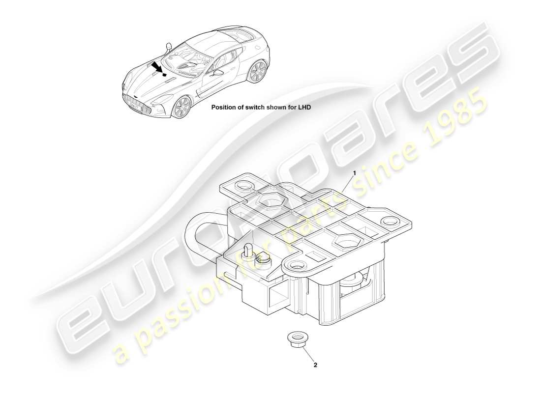 a part diagram from the aston martin one-77 parts catalogue