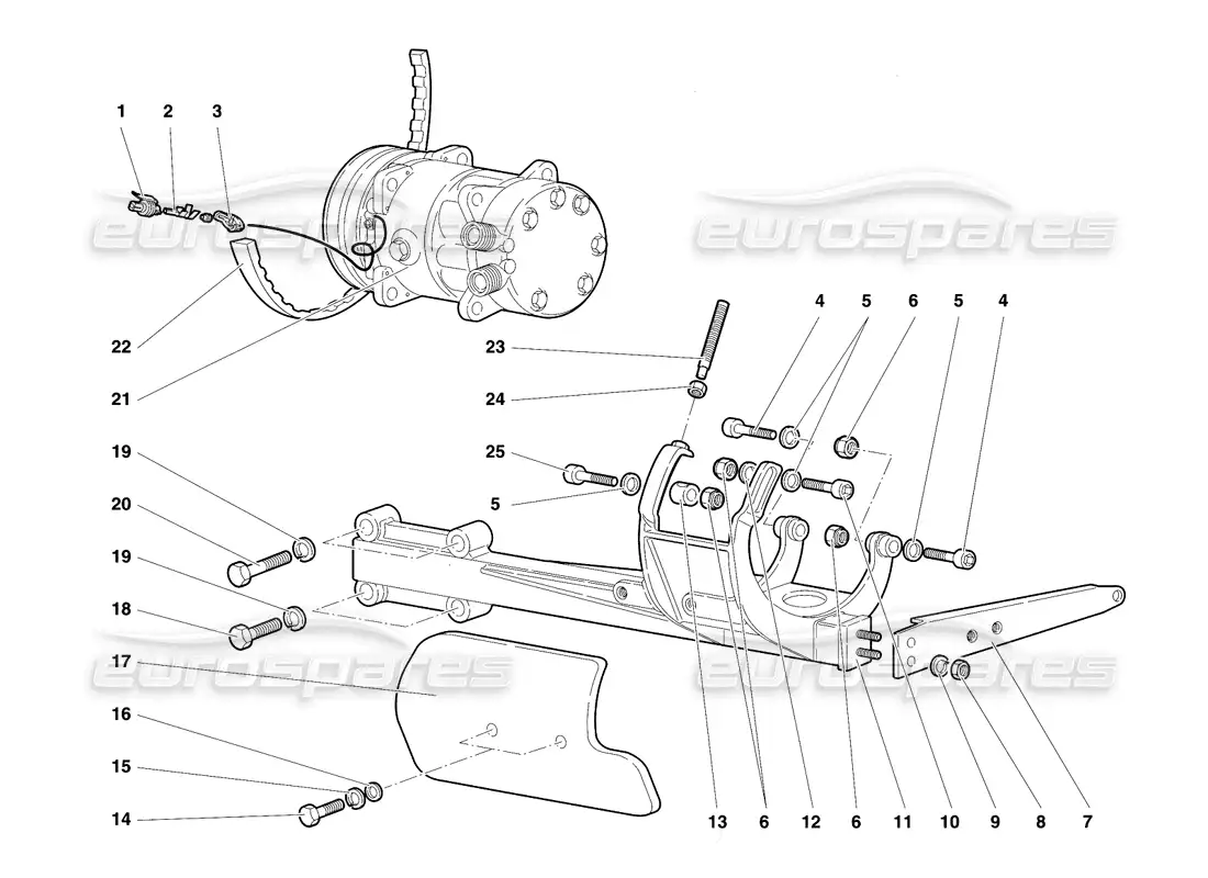 lamborghini diablo se30 (1995) climate control parts diagram