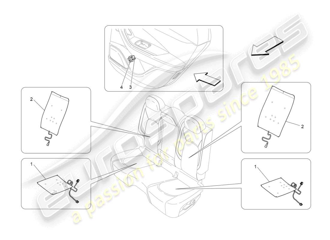 a part diagram from the Maserati Levante GT (2022) parts catalogue
