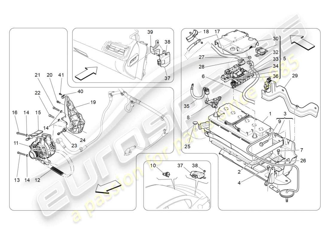 maserati ghibli (2018) energy generation and accumulation part diagram