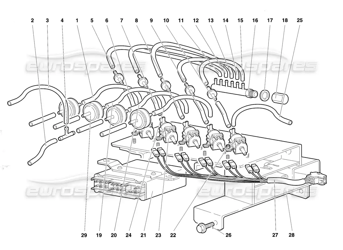 lamborghini diablo se30 (1995) climate control parts diagram