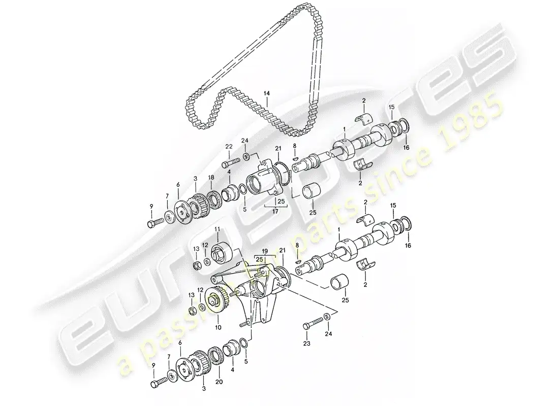 porsche 1990 (944) driving mechanism - shaft parts diagram