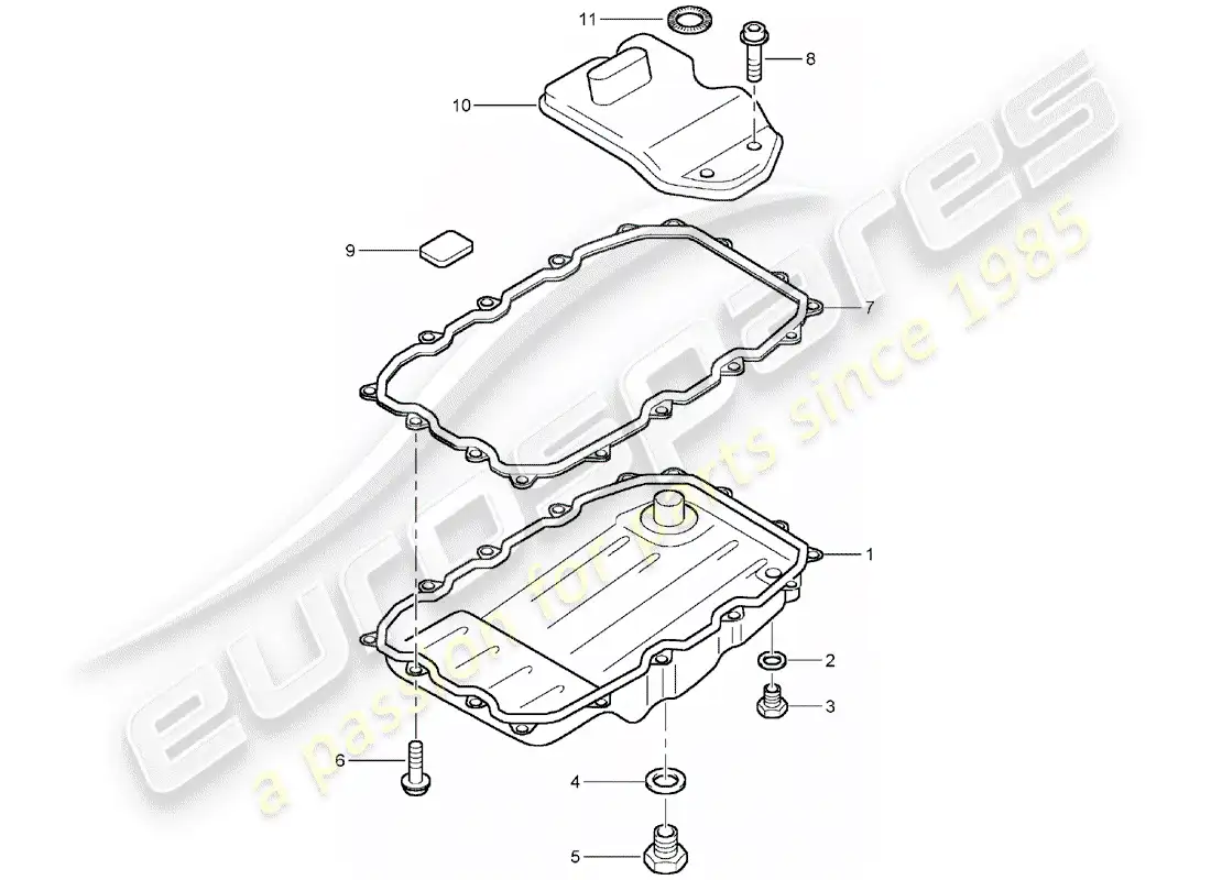 porsche 2006 (cayenne e1 9pa) tiptronic parts diagram