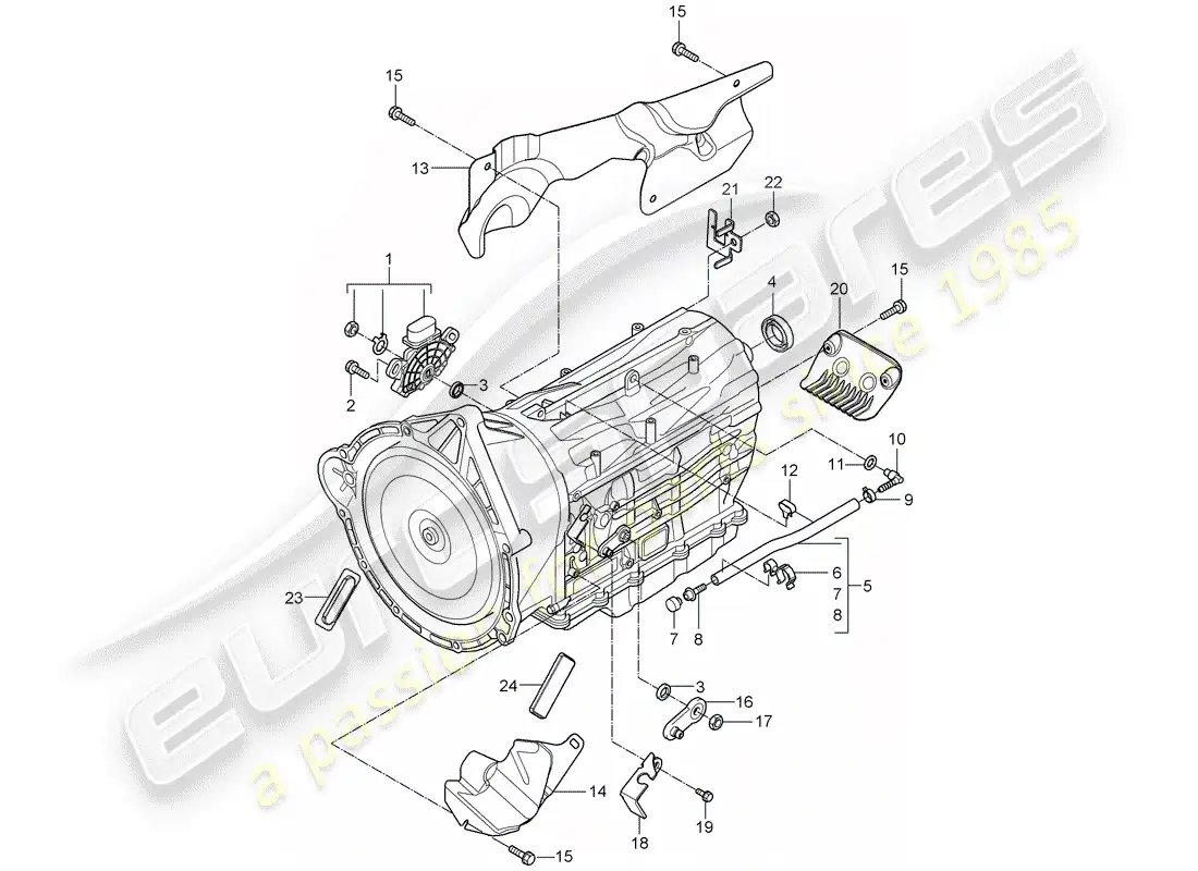 porsche 2006 (cayenne e1 9pa) tiptronic parts diagram