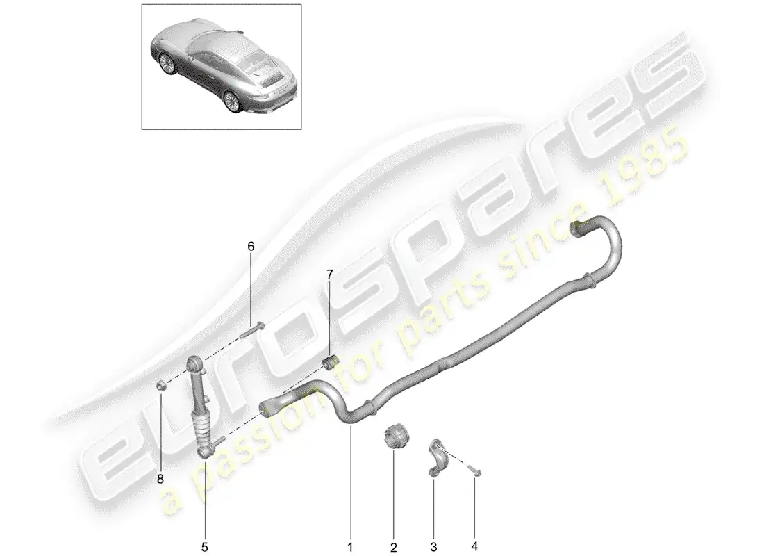 porsche 2019 (991-2) stabilizer parts diagram