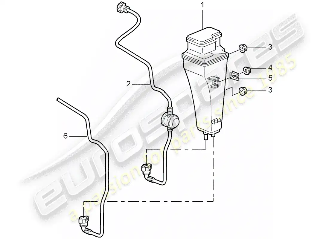 porsche 2009 997-2 turbo / gt2 evaporative emission canister parts diagram