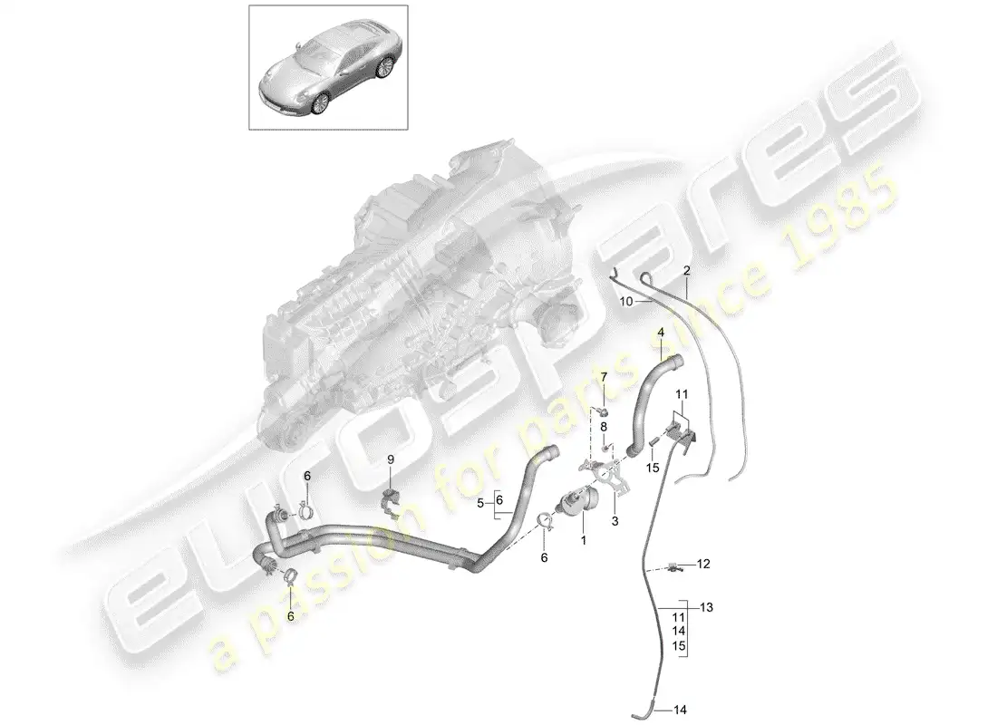 porsche 2017 (991-2) manual gearbox parts diagram