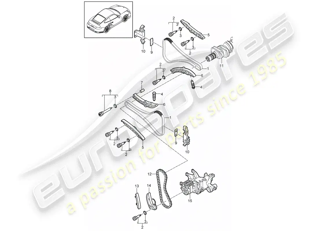 porsche 2012 (997-2 turbo / gt2 rs) valve control parts diagram
