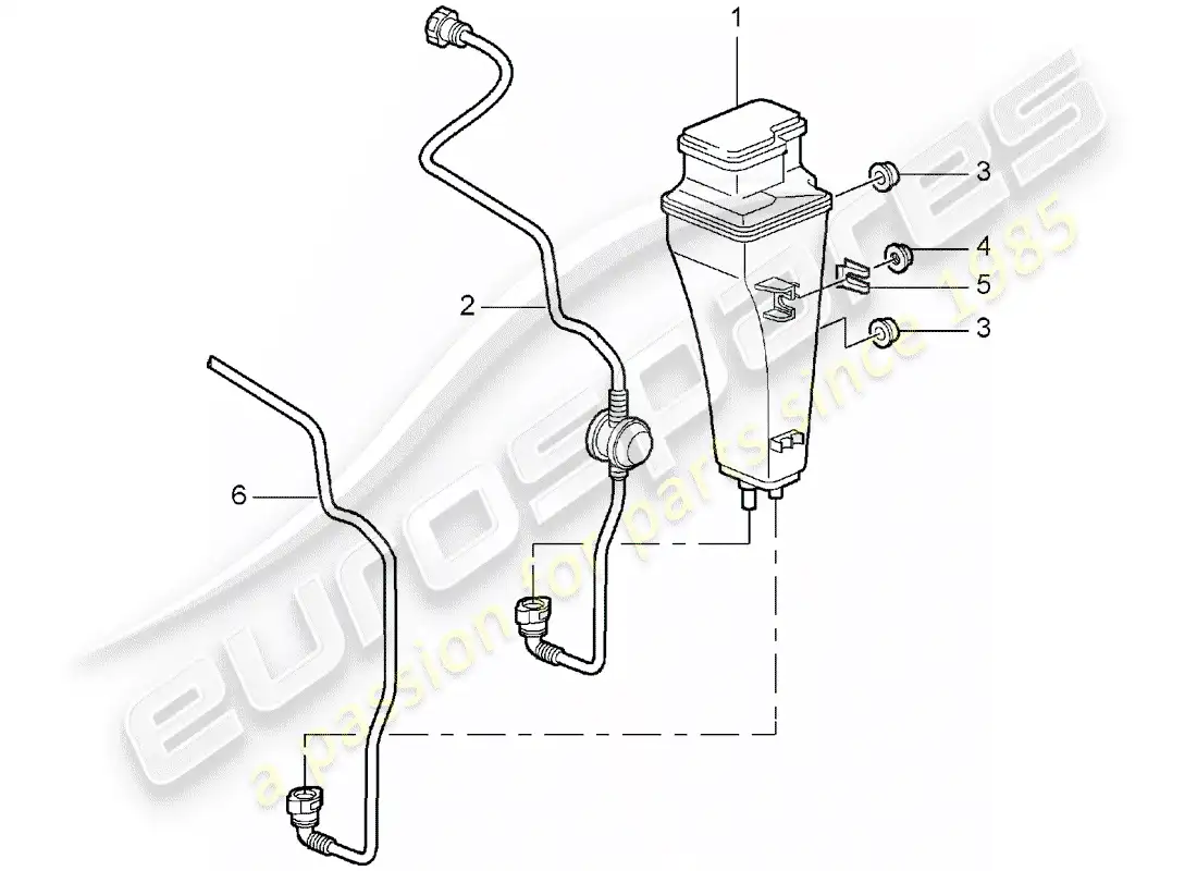 porsche 2007 (987 boxster) evaporative emission canister parts diagram