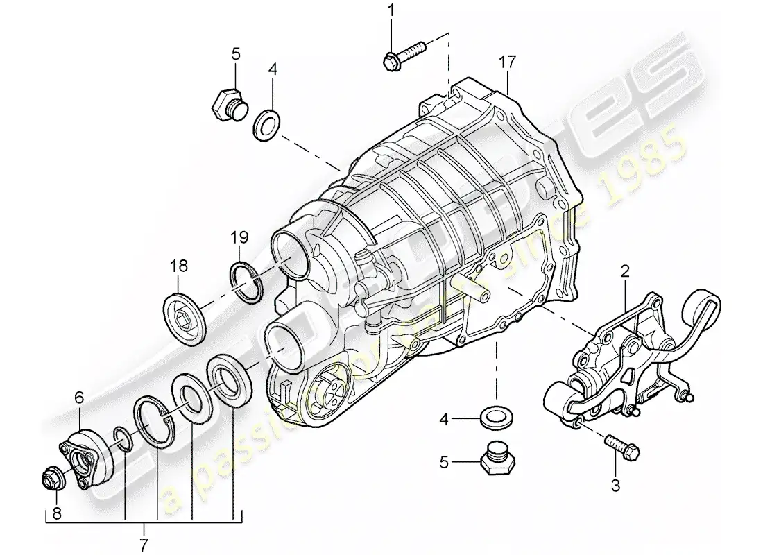 porsche 2006 (997-1) manual gearbox parts diagram
