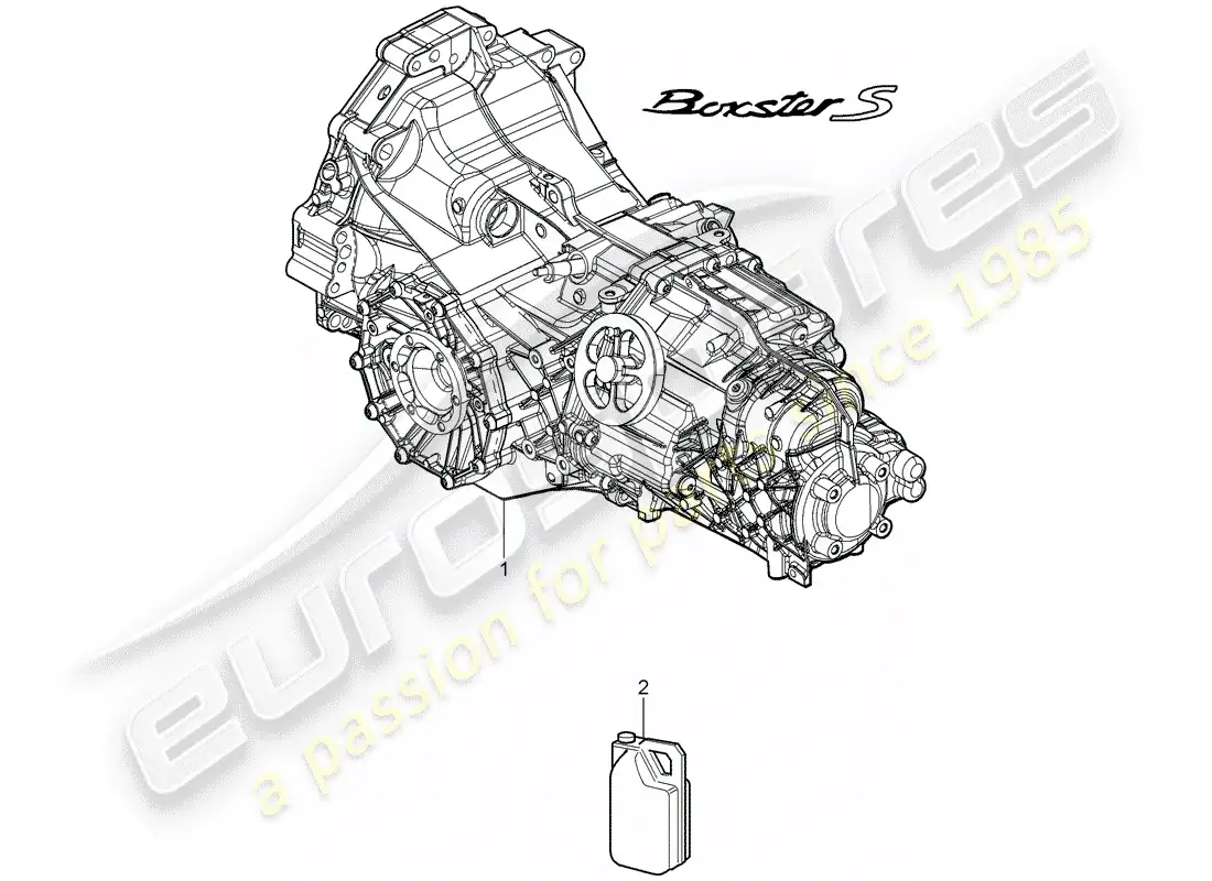 porsche 2007 (987 boxster) replacement transmission parts diagram