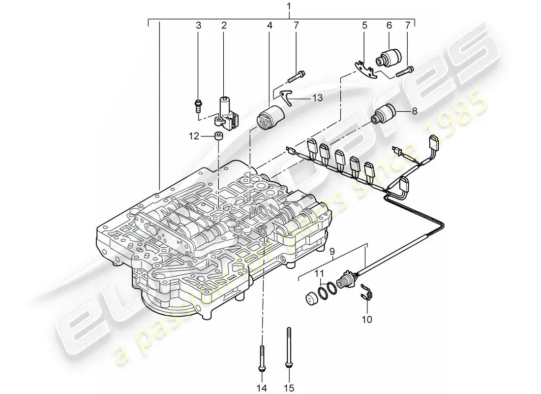 porsche 2007 (987 boxster) tiptronic parts diagram