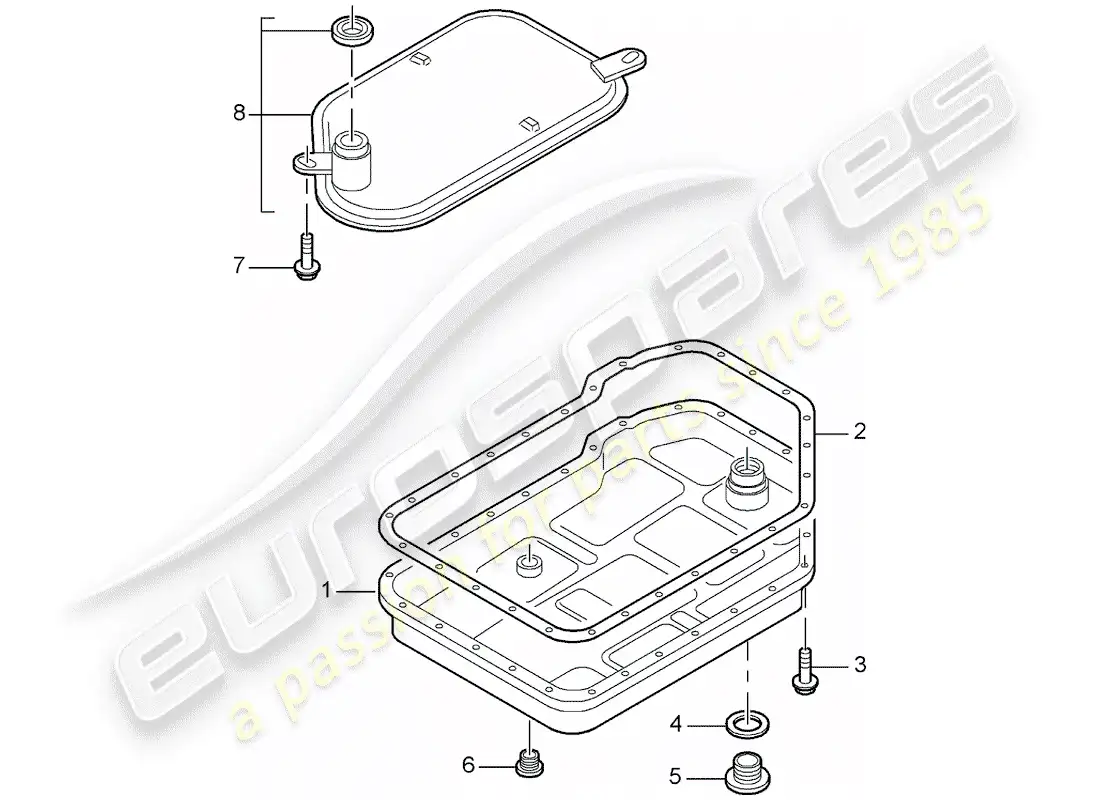 porsche 2007 (987 boxster) tiptronic parts diagram