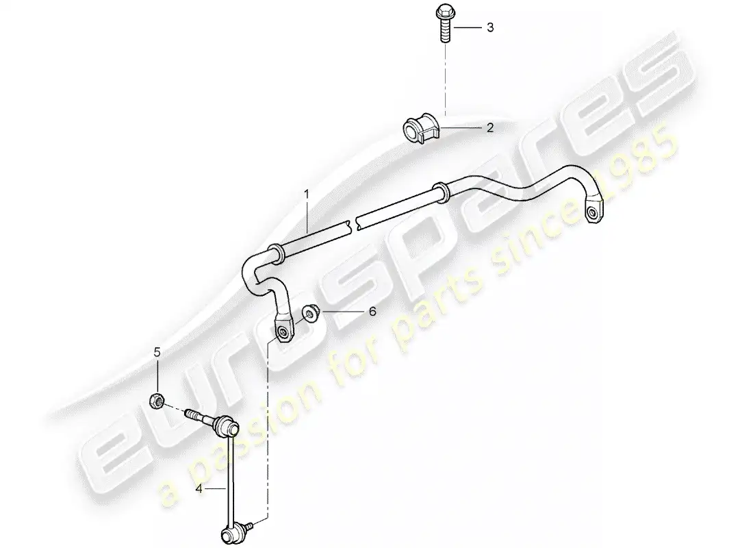 porsche 2007 (987 boxster) stabilizer parts diagram
