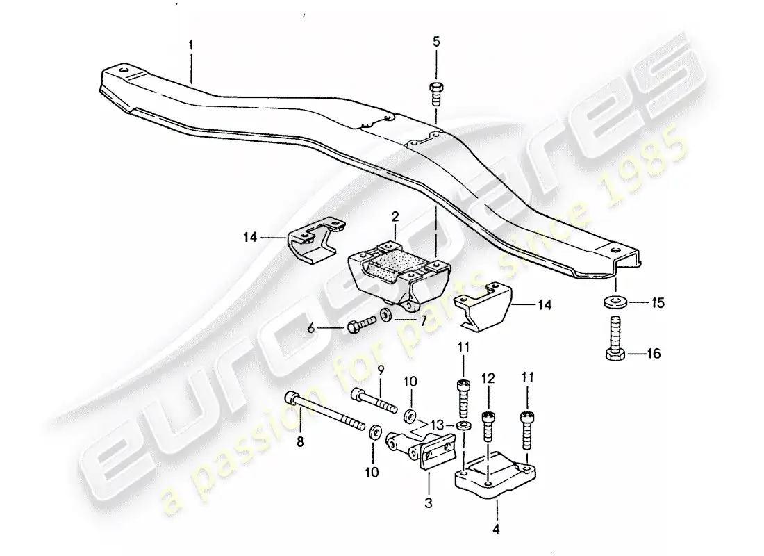 porsche 1986 (944) transmission suspension - automatic transmission parts diagram