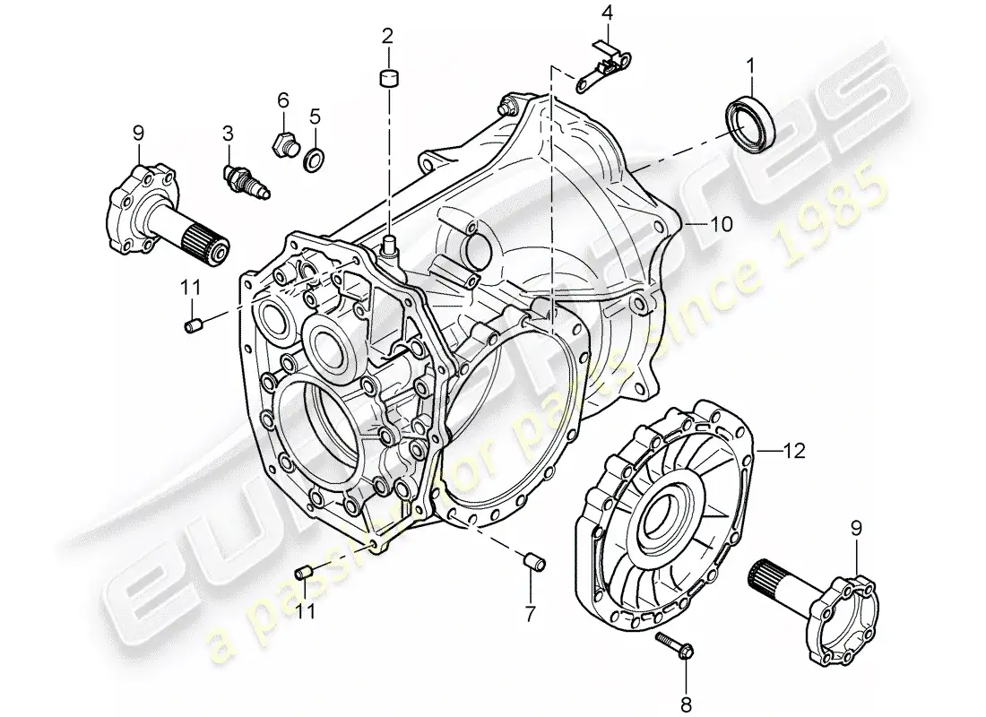 porsche 2006 (997-1) manual gearbox parts diagram