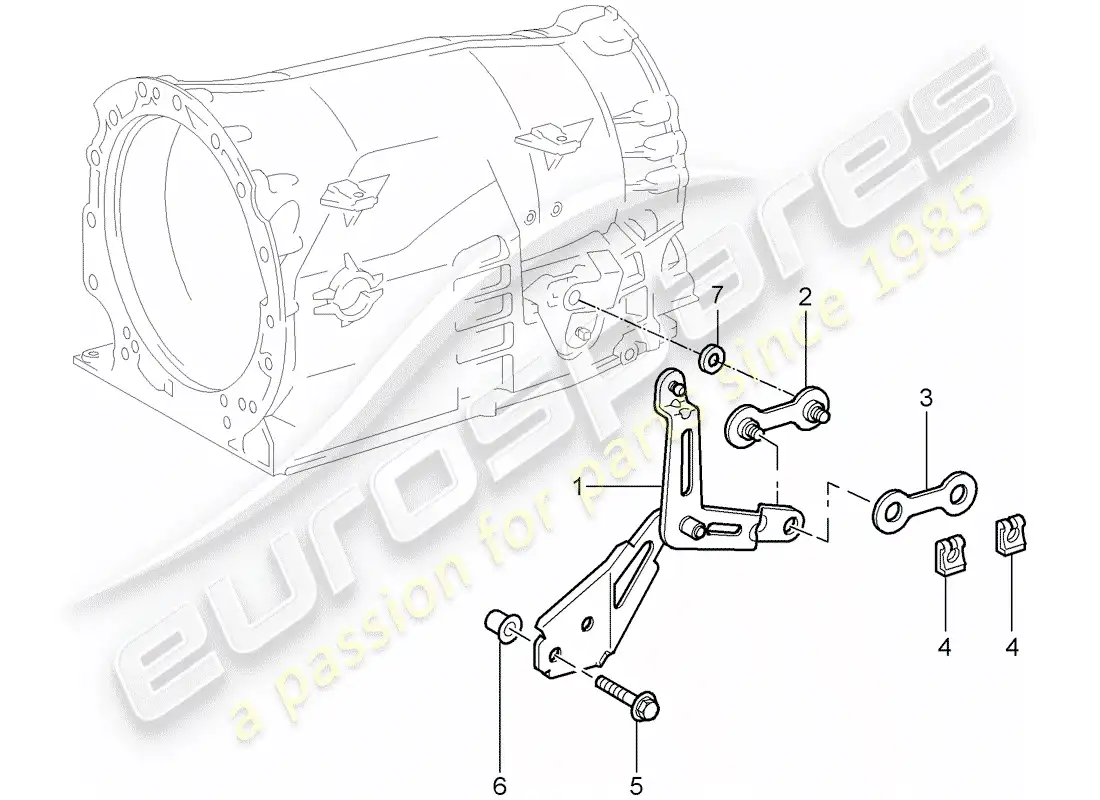 porsche 2008 (997-1 turbo / gt2) tiptronic parts diagram