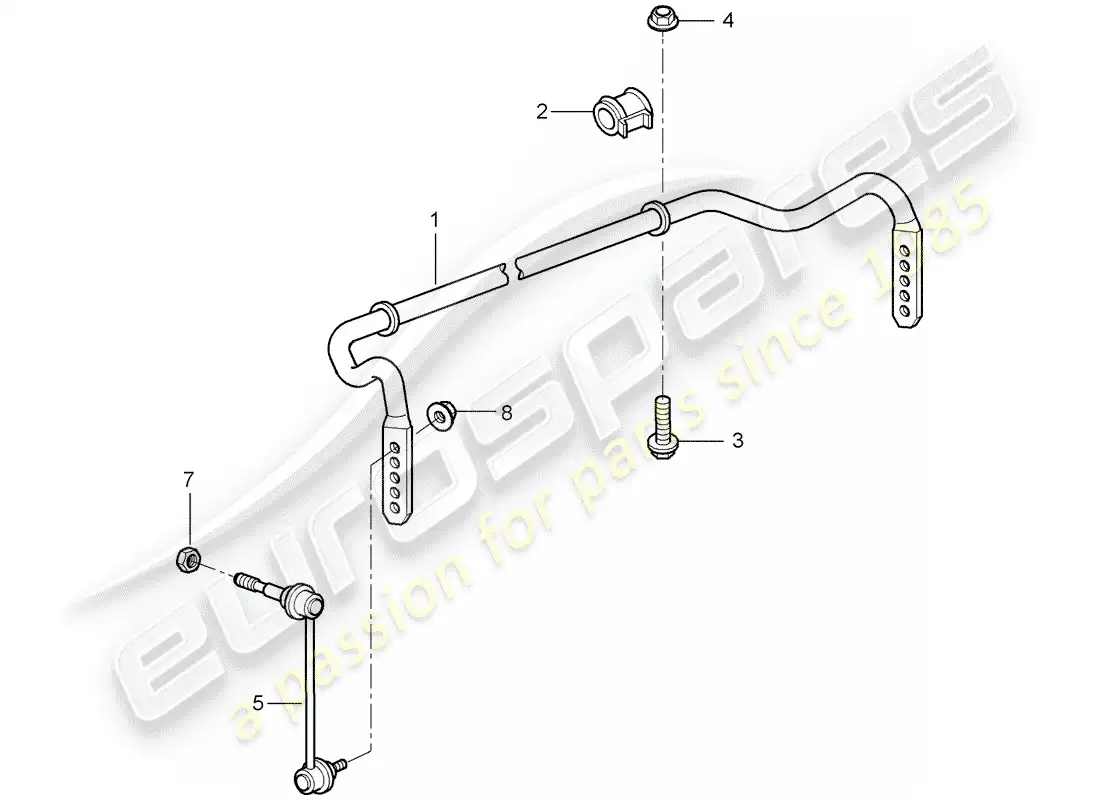 porsche 2010 (997-2 gt3) stabilizer parts diagram
