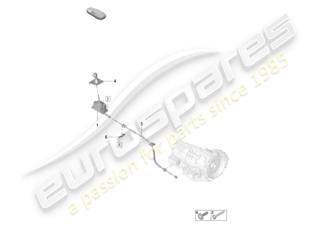 porsche 2022 (992-1 gt3/rs/st) selector lever 7-speed automatic gearbox - pdk - part diagram