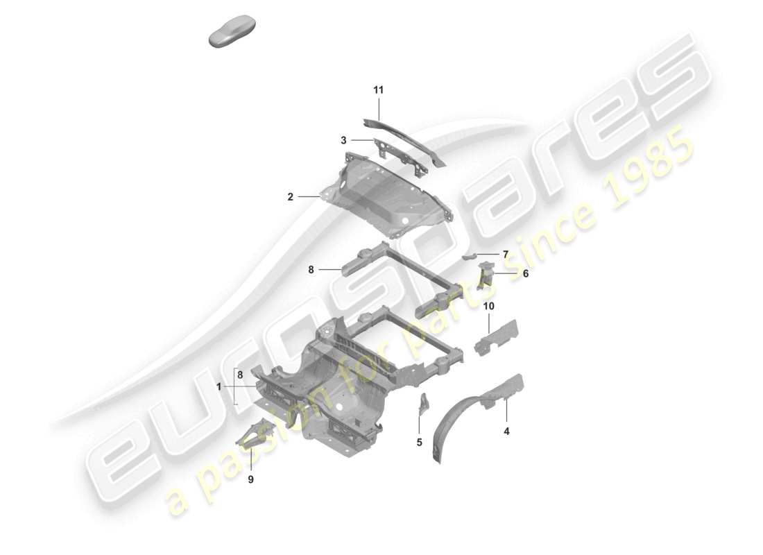 porsche 2025 (992-2 turbo / s) rear end coupe part diagram