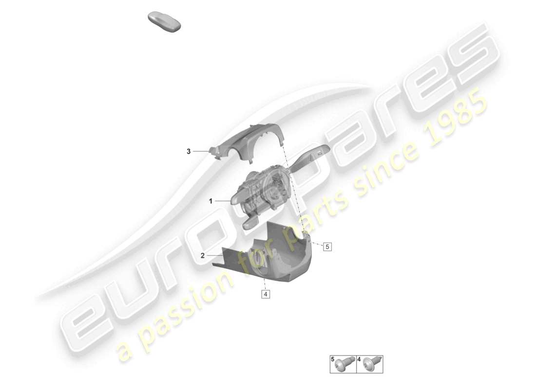porsche 2024 (992-2 gt3/rs/st) steering column switch part diagram