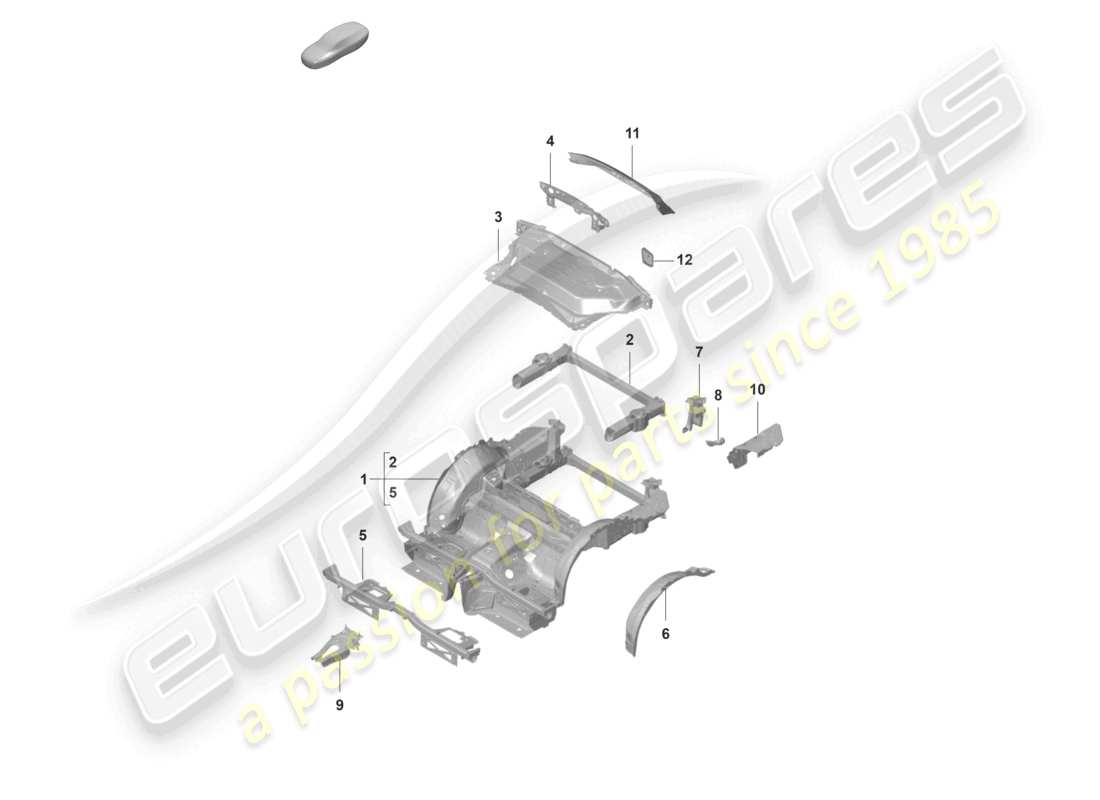 porsche 2024 (992-2 gt3/rs/st) rear end part diagram
