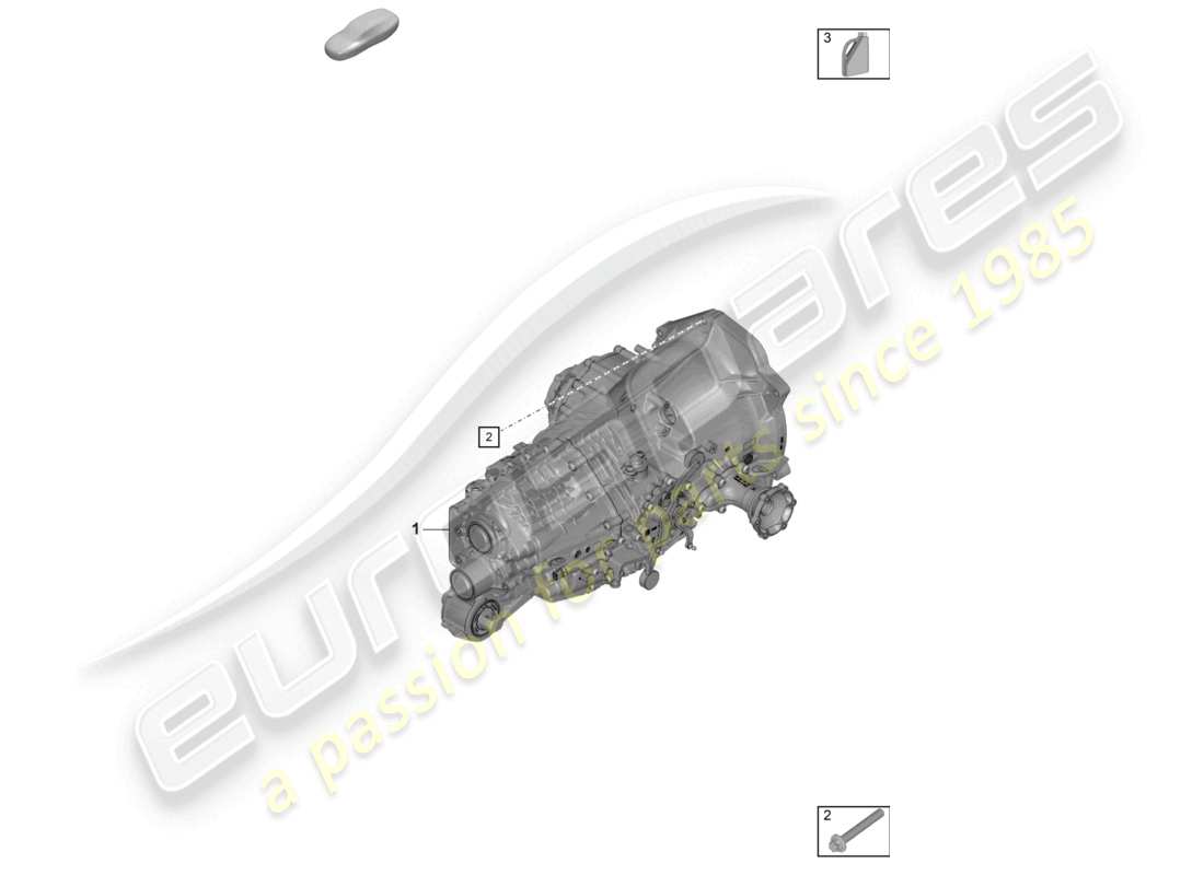 porsche 2022 (992-1 turbo / s) manual gearbox transmission fluid part diagram